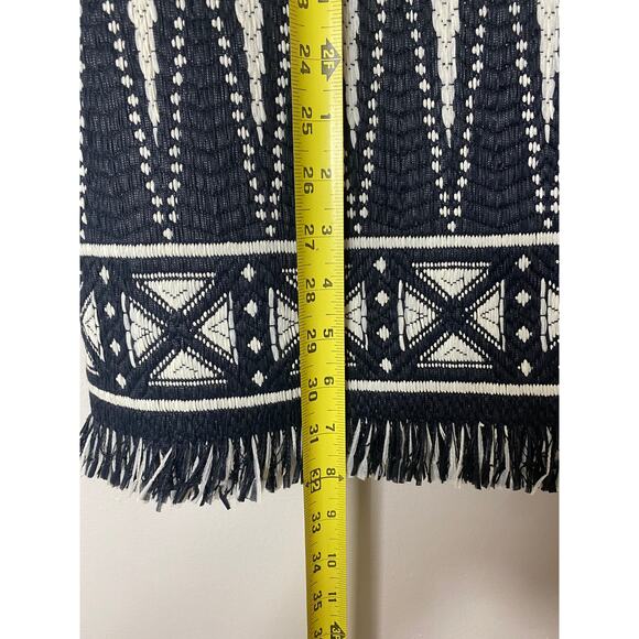 TORY BURCH DRESS 14 WESTERN AZTEC COUNTRY BOHO CHIC FRINGE KNIT COWGIRL MINI - Picture 13 of 13
